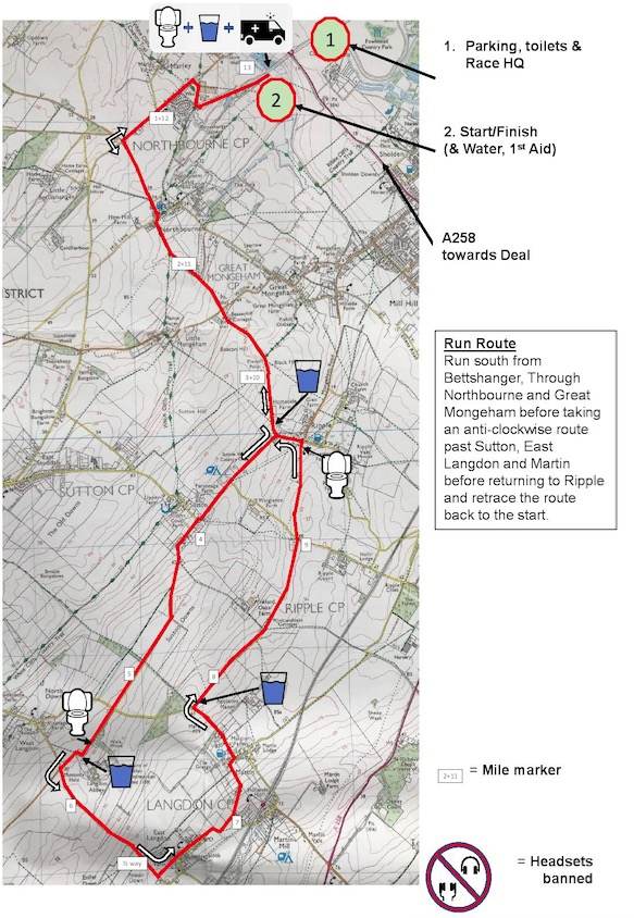 Deal Half Marathon Race Route